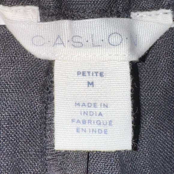 Caslon Women's Linen Jogger Elastic Waist Pull On Pants Black size Medium EUC - Picture 7 of 9